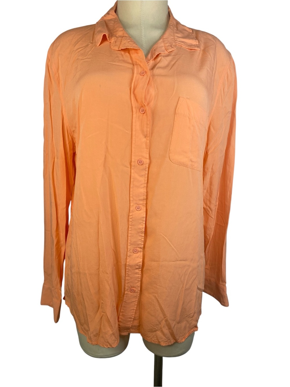 Banana Republic Peach Long Sleeve Button-Up Tunic Women’s XL